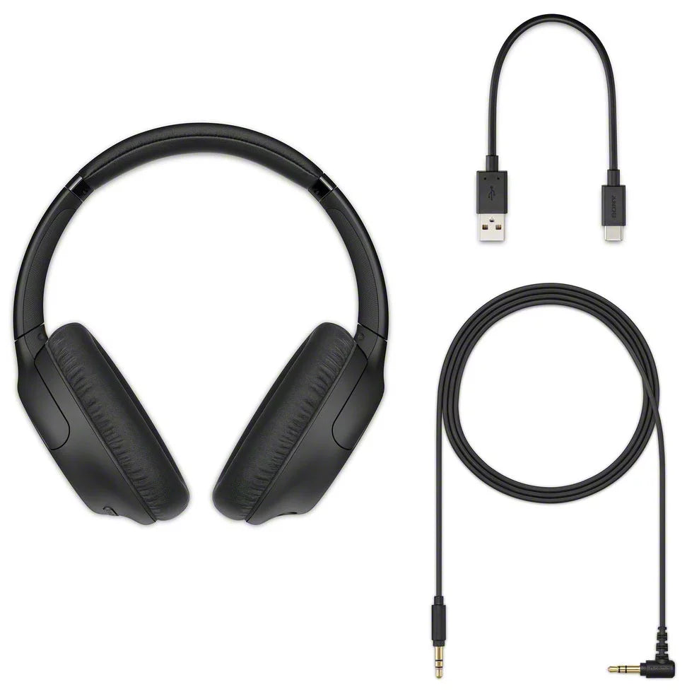 (Black) Headphones Wireless for Sony Gear Headphone WHCH710N Model with the Headphones Stand and Case WH-CH710N Deco Noise-Canceling Bundle