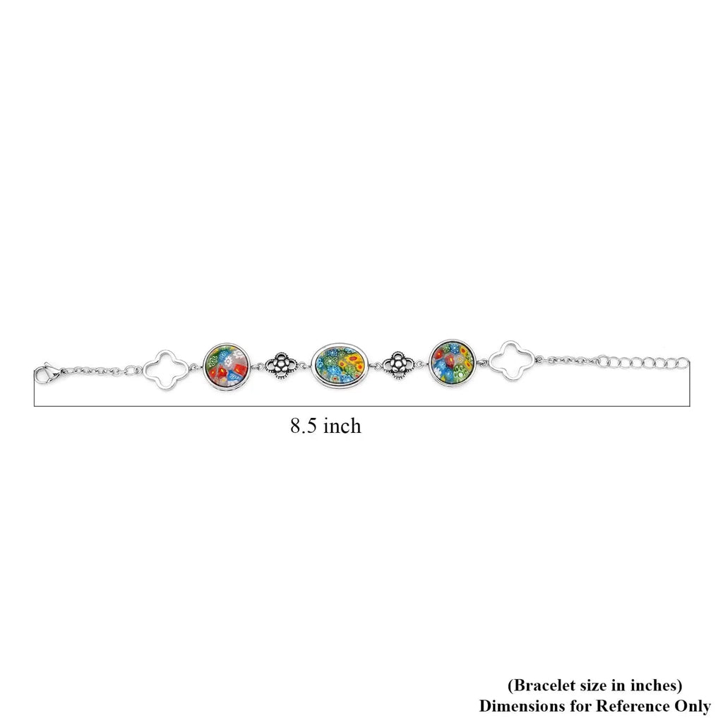 Shop Day Bracelet Steel Mom Stainless Women Size Gifts Fashion Stylish LC Jewelry for Mothers Birthday Oval Costume Unique 6.75" for Glass