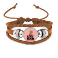 Fashion Shows Tap Leather Deco Art Ornament Bracelet Sport Jewelry Wristband Cat
