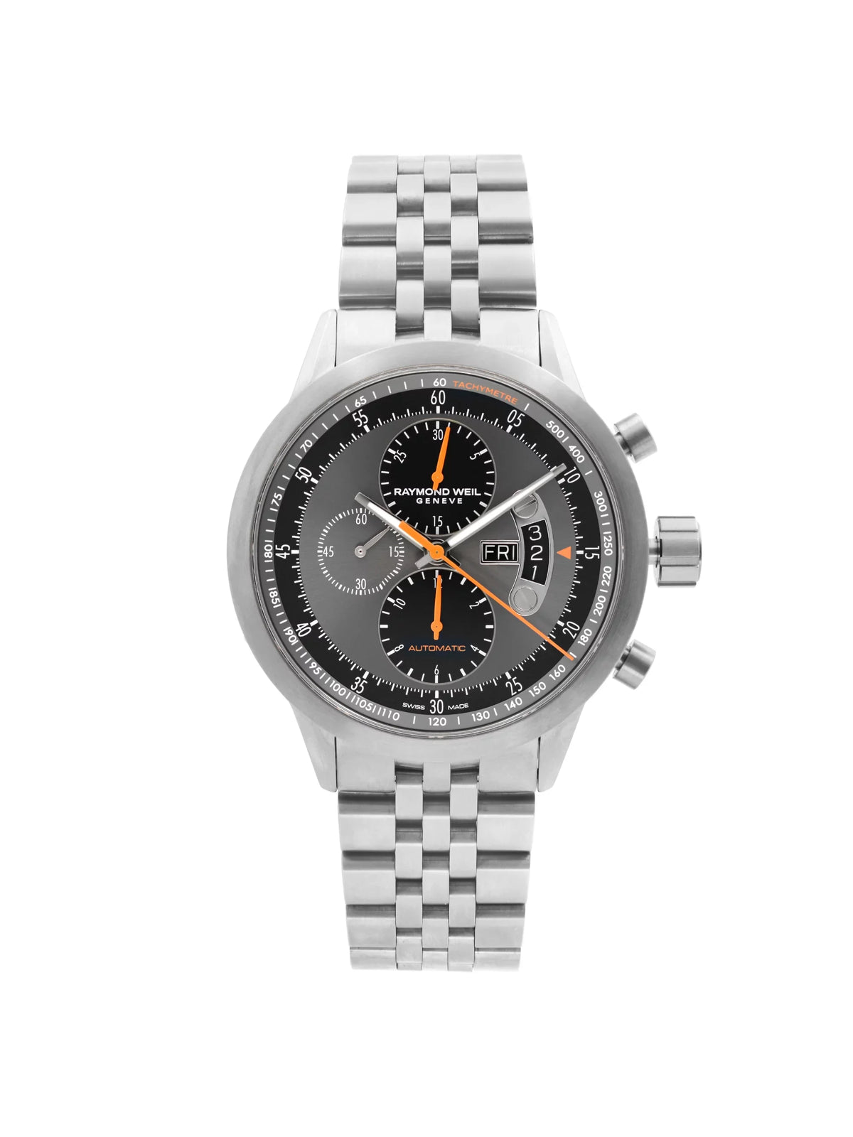 Dial Gray Freelancer Automatic Titanium Weil (Good) Pre-Owned Mens Watch Raymond 7745-TI-05609