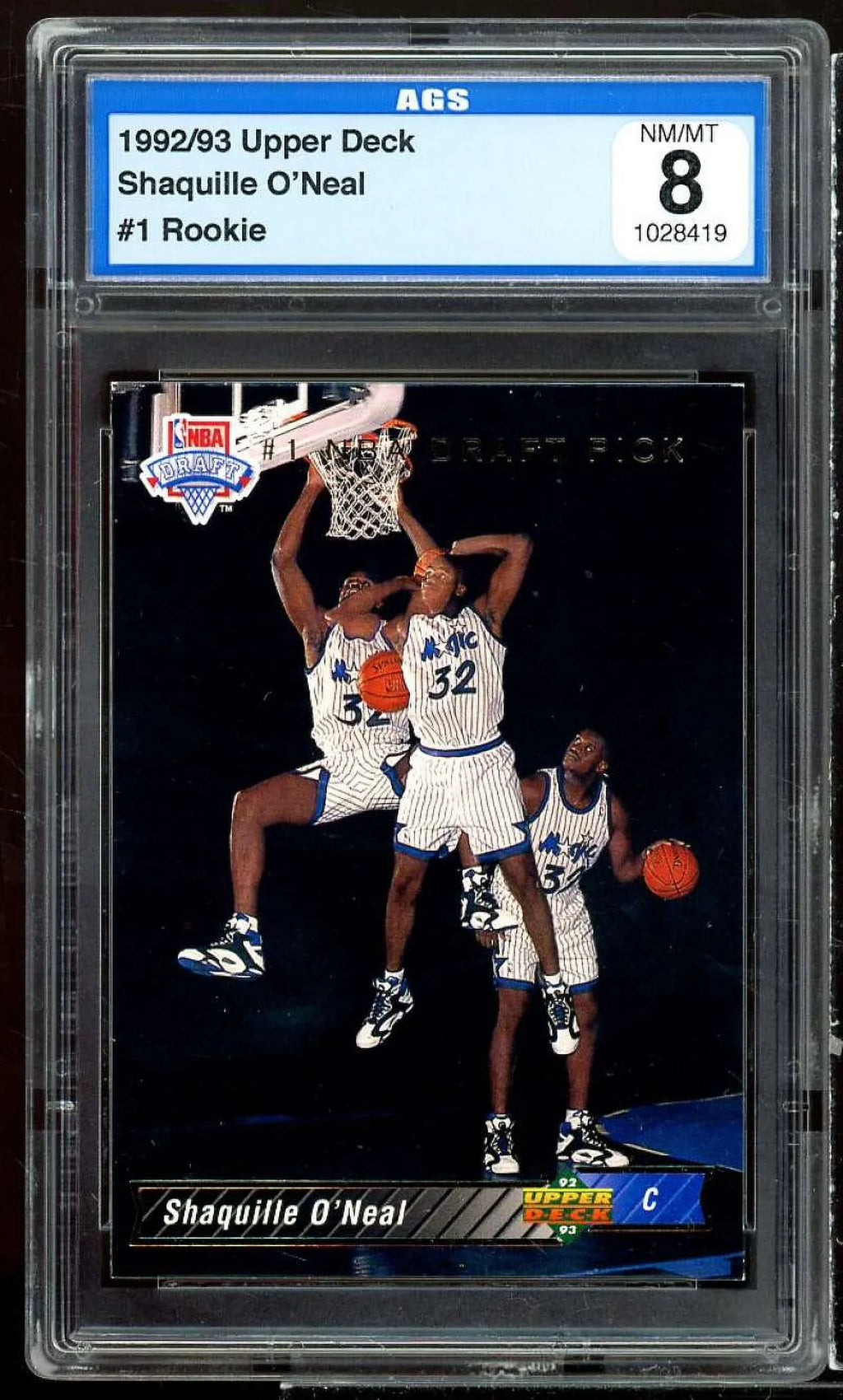 O'neal Rookie #1 8 AGS Deck Card Shaquille Upper NM/MT 1992-93