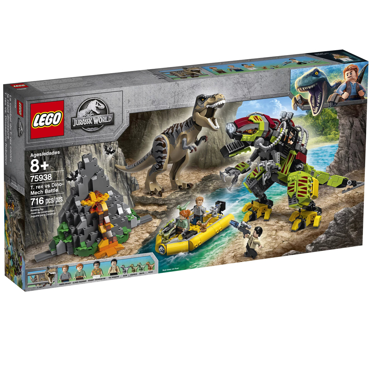 rex Dino-Mech LEGO World Pieces) 75938 T. Toy vs Jurassic Battle Dinosaur (716 Building