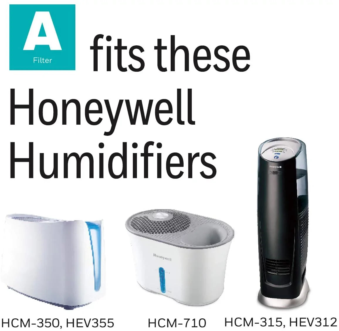 White, Count A, Replacement Filter Pack, Wicking 3 3 Honeywell
