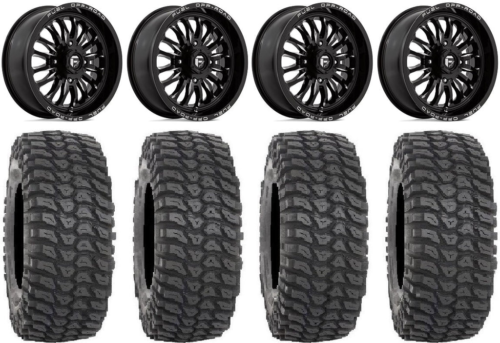 XCR350 Wheels Teryx Tires Fuel Mule 18" 36" Black ARC Kawasaki