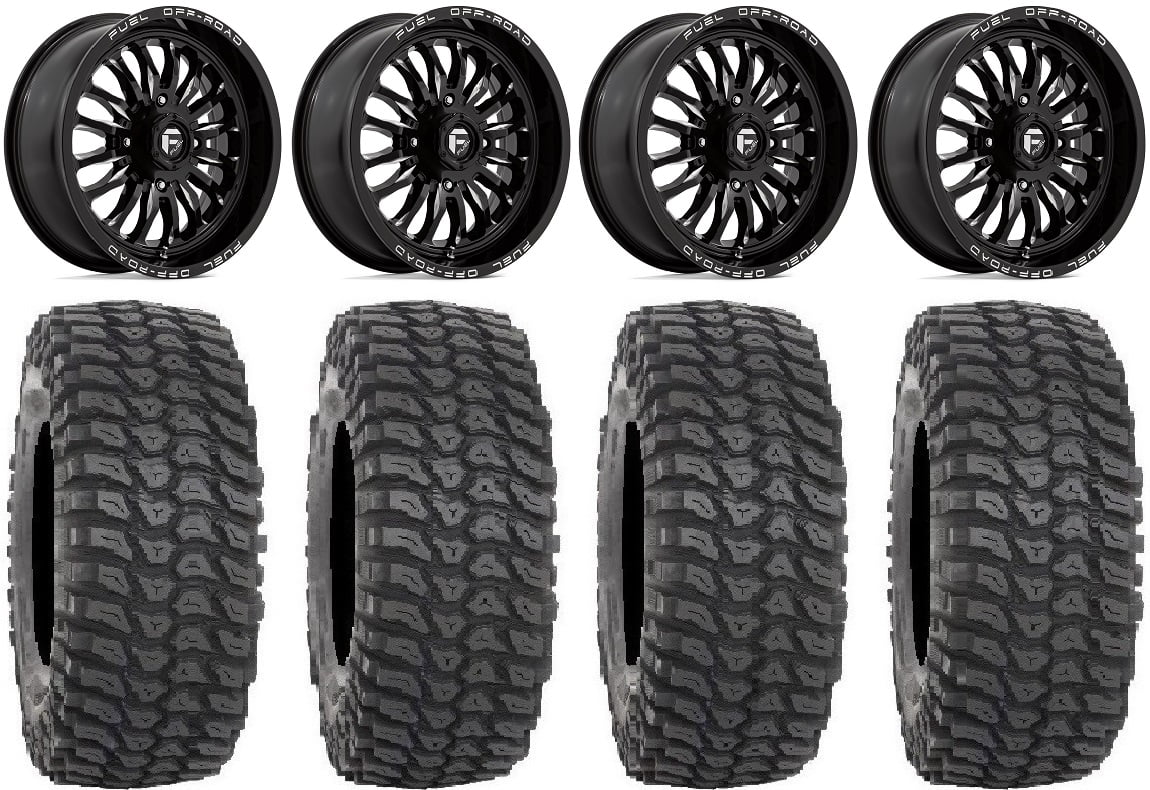 XCR350 Wheels Teryx Tires Fuel Mule 18" 36" Black ARC Kawasaki