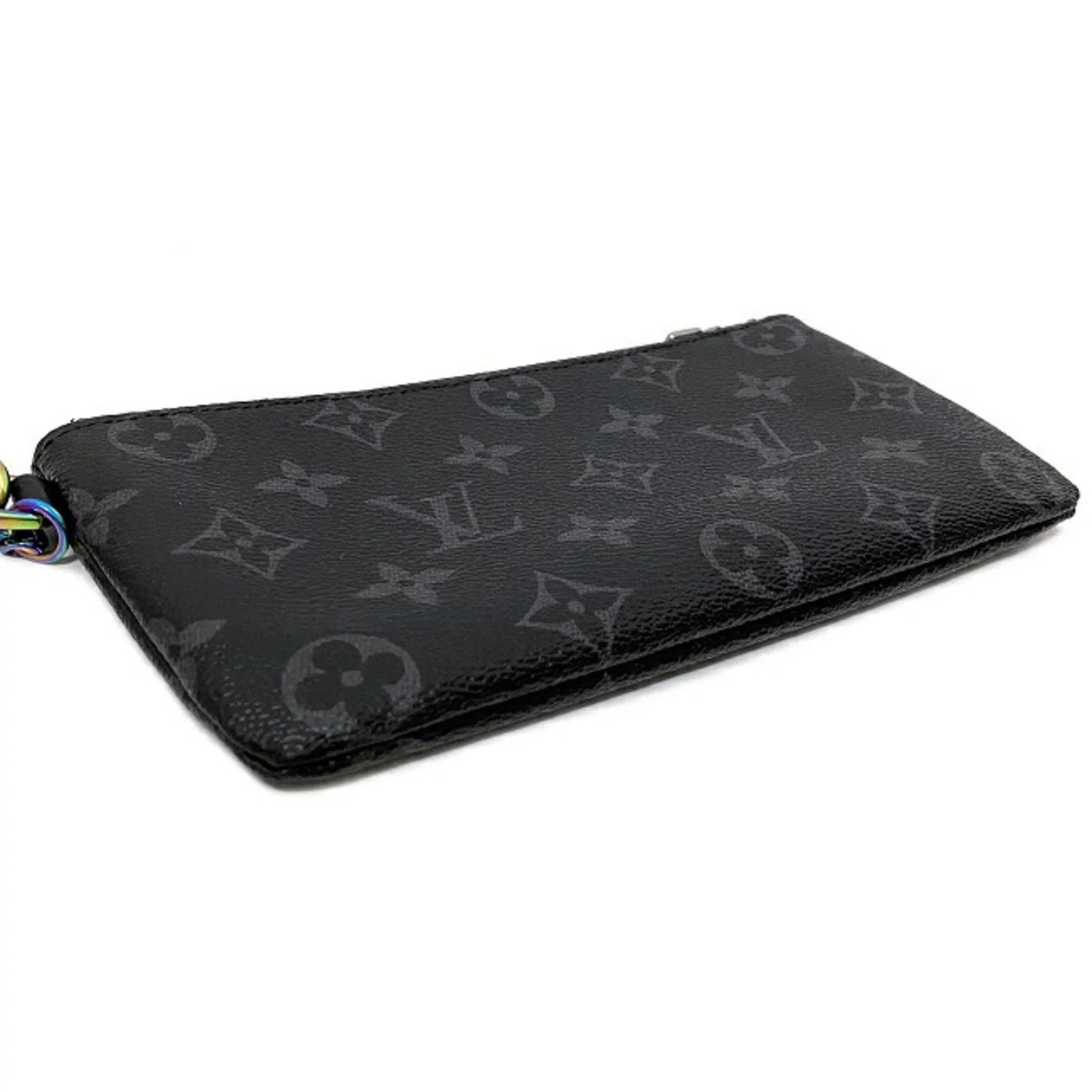 Pouch M64433 Vuitton Fragment Rainbow Fujiwara VUITTON Monogram Louis LOUIS iPhone Eclipse Black Gray Collaboration UB1137 Pre-Owned Flash (Good) Hiroshi