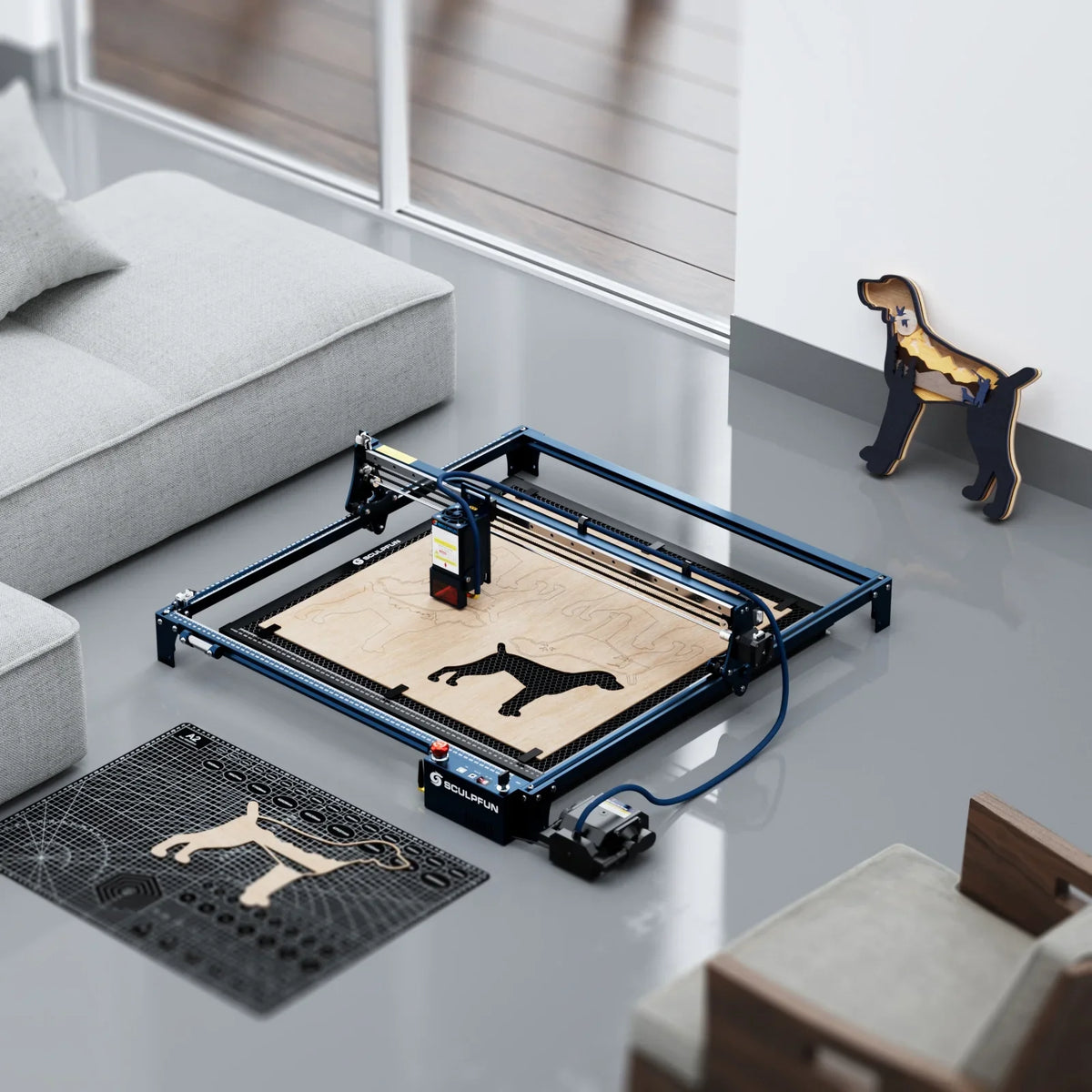 Walnut Assist 600x600mm Dsfen Hine Main S30 Able Wood Paper Qiuni Main Eye Engraving Area Assist Machine,Lens Includes Craft 600x600mm84wArea Air S30Assist M8 SCULPFUN-2 M8