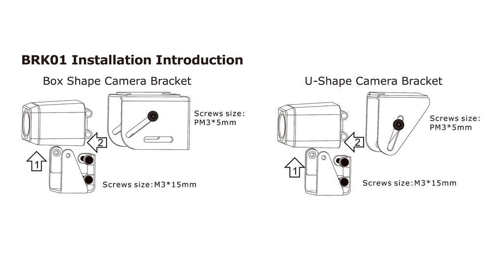 use Necessary (can for Cube Brackets — with Screws for Cameras Mounting Style CM-AHD1) MINy BRK01 RYDEEN