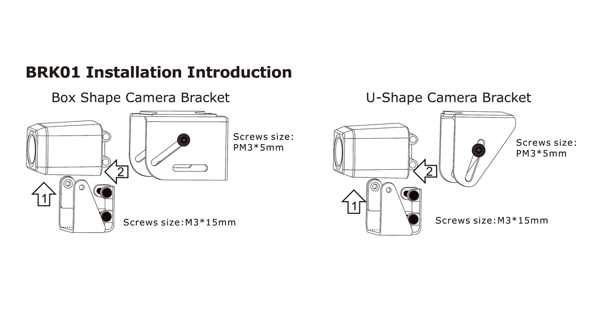 use Necessary (can for Cube Brackets — with Screws for Cameras Mounting Style CM-AHD1) MINy BRK01 RYDEEN