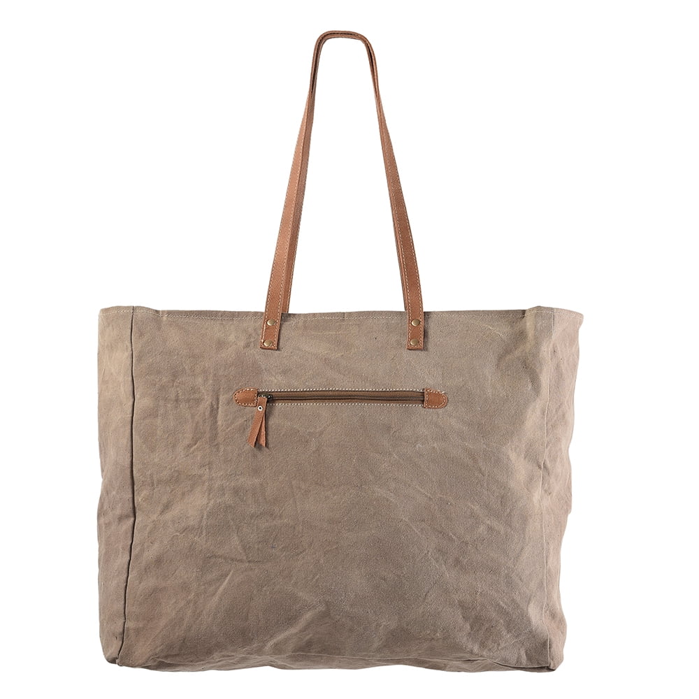 purse bag western Canvas Upcycled Upcycled Genuine Leather OHLAY women Wool KB handbag KB169 TOTE