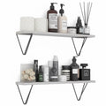 Shelf Storage of 2 Organizer Toilet Over Wallniture Shelves, Floating Room 24" Set Colmar White, The Laundry Wall Bathroom