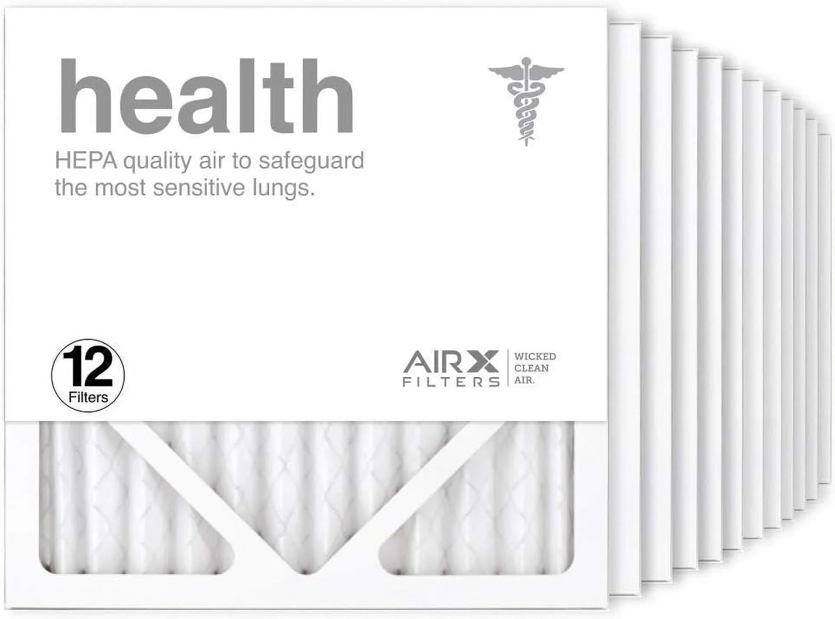 Filter, In Made 13 12X12x1 Pleated Health HV 12-Pk, MERV Filter Air Furne Air The
