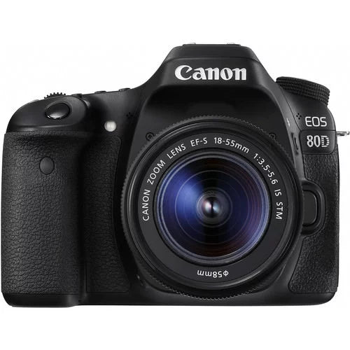 EOS with Essentials 64GB Canon Camera Expo DSLR Lens + 80D Kit 18-55mm