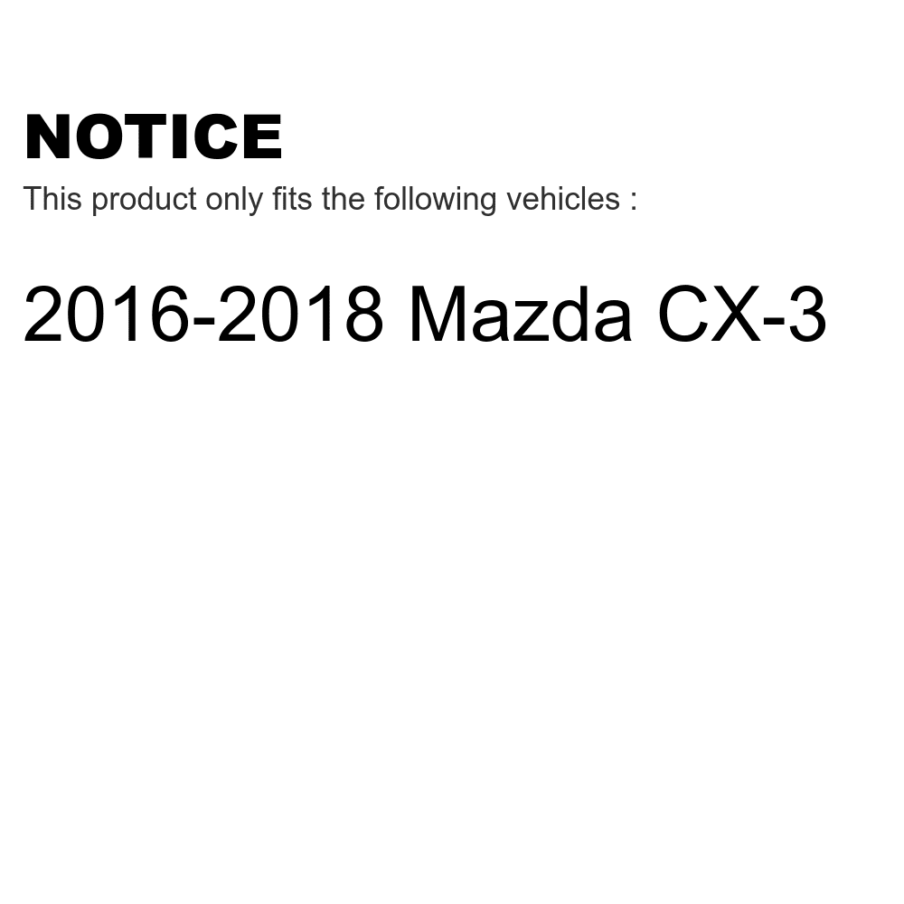 Brake Rotors CX-3 Disc 2016-2018 Rear Coated For Mazda Pair KG-100671
