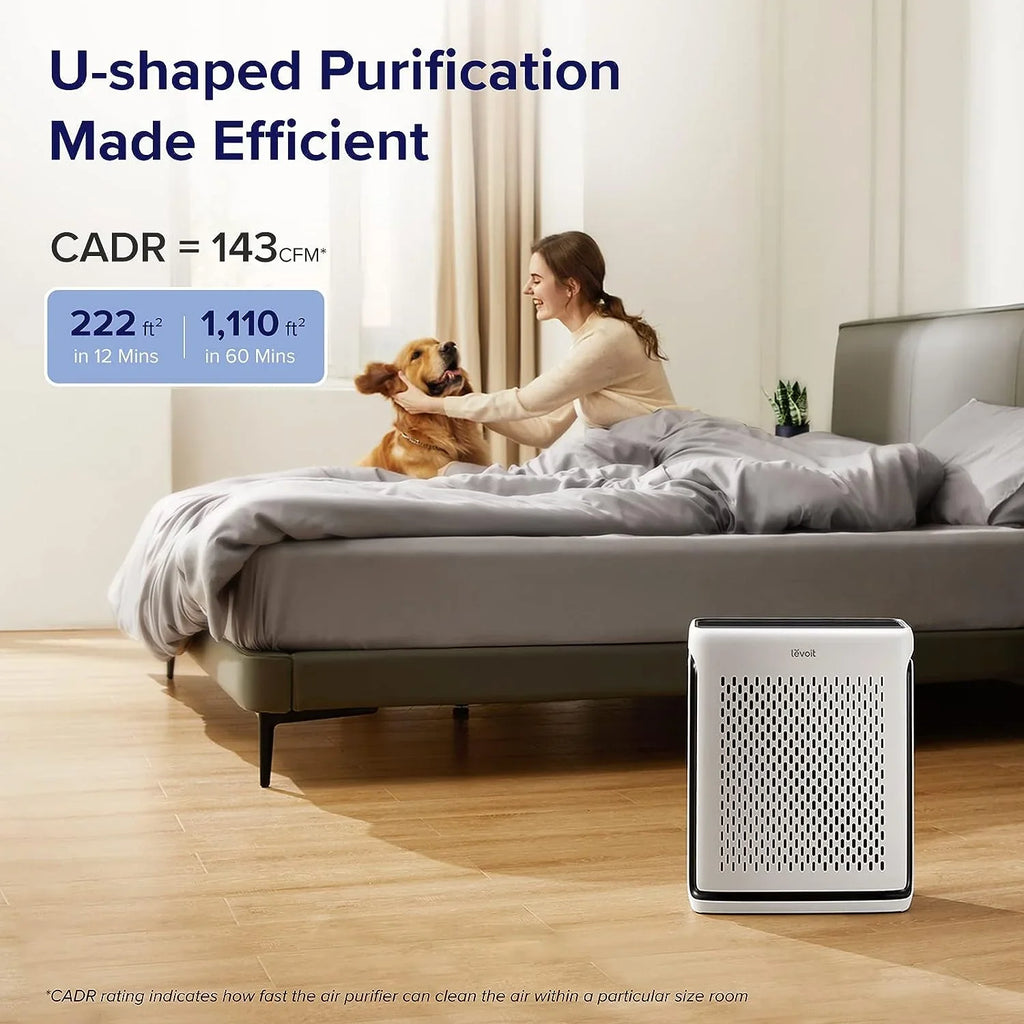 for Air Bedroom Sensors, Air Ft² Filters, Vital HEPA 100S Captures Washable and LEVOIT Up Pet Room Light Smart Smoke, Home Dust, WiFi, Large Hair, to Purifiers with Quality Allergies, 1110 Filter