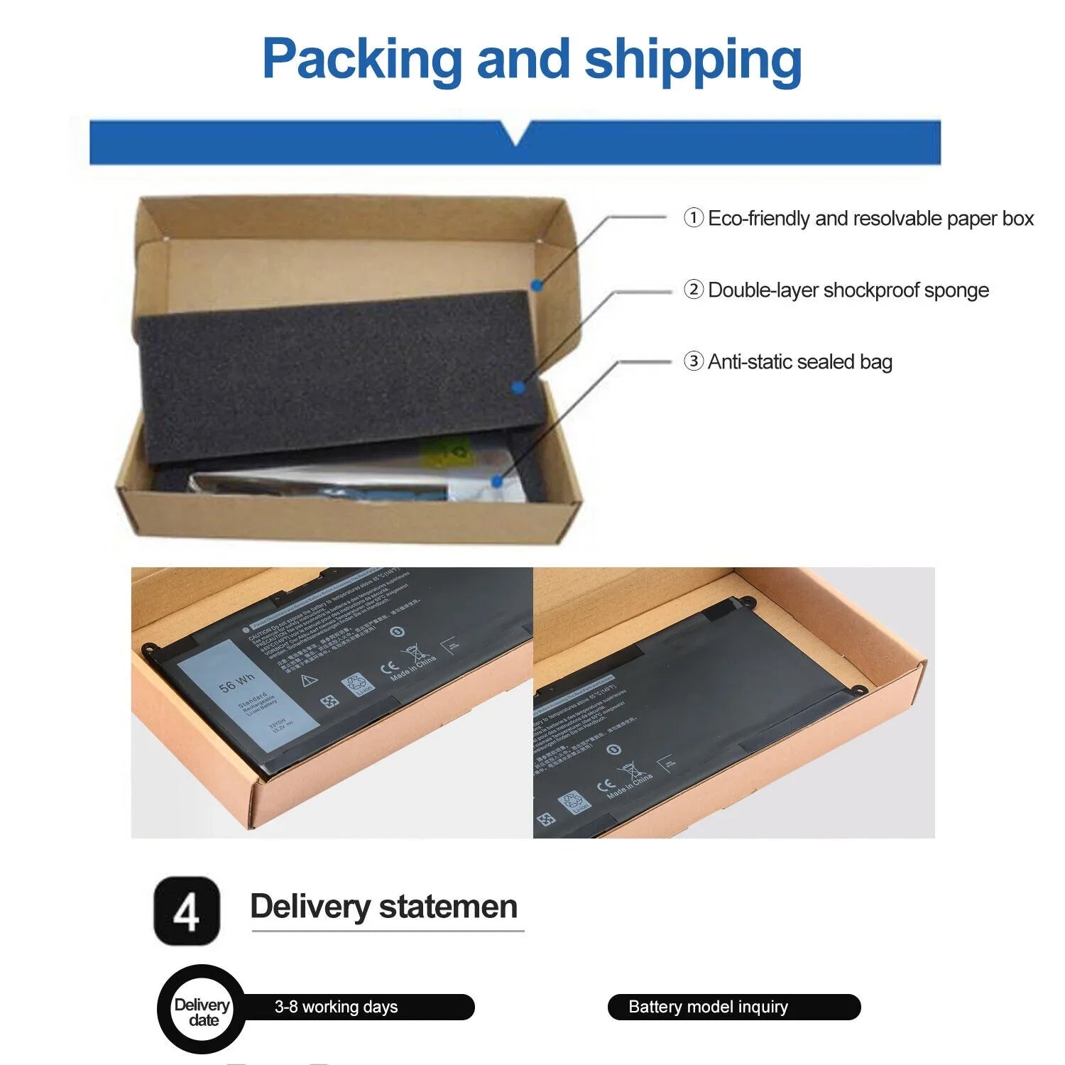 Inspiron 15 15 33YDH 7577 7570 7778 7580 7779 Dell Vostro 7786 Battery 17 For