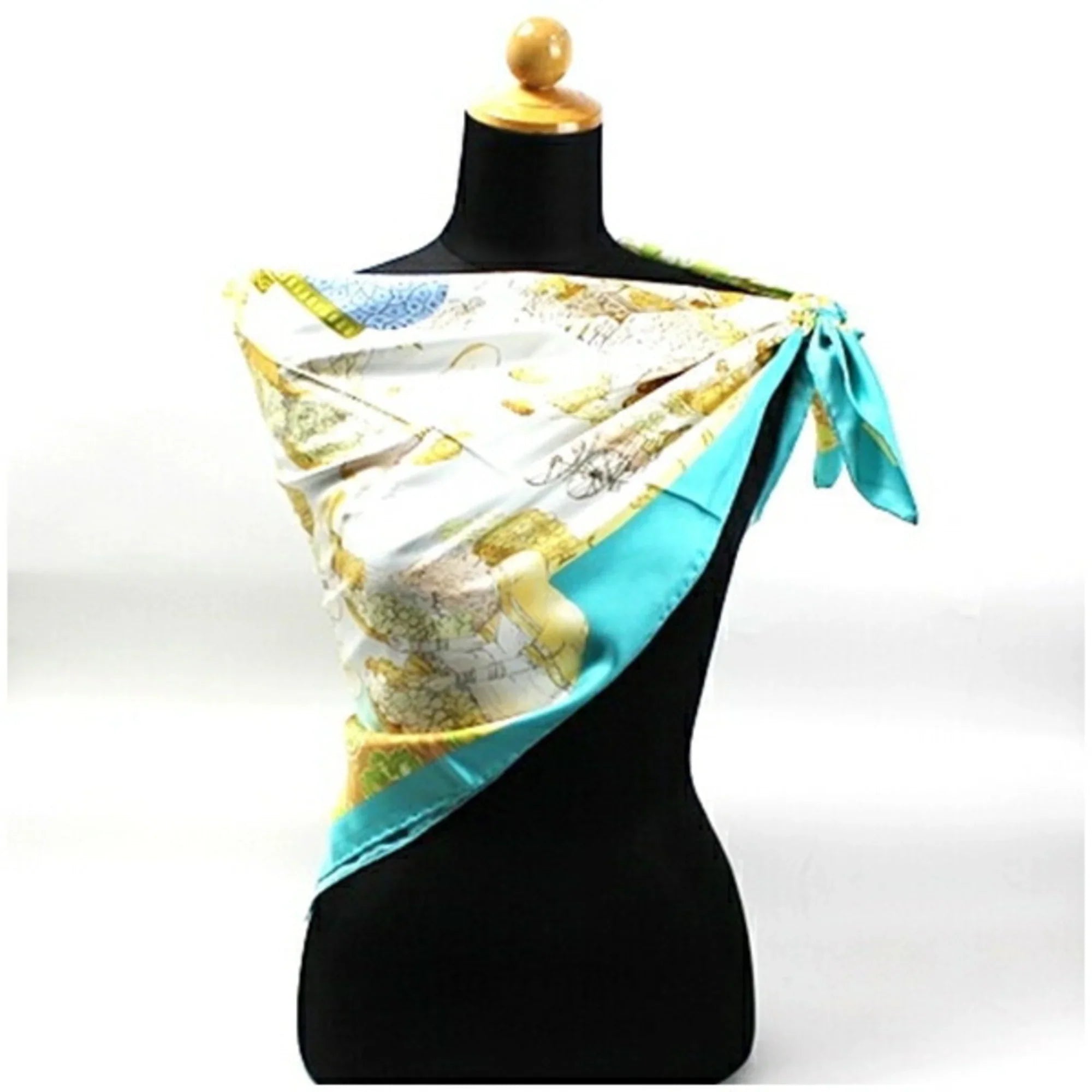 Women's Muffler Tapestry Salvatore (Like Pre-Owned Silk Ferragamo New) Scarf