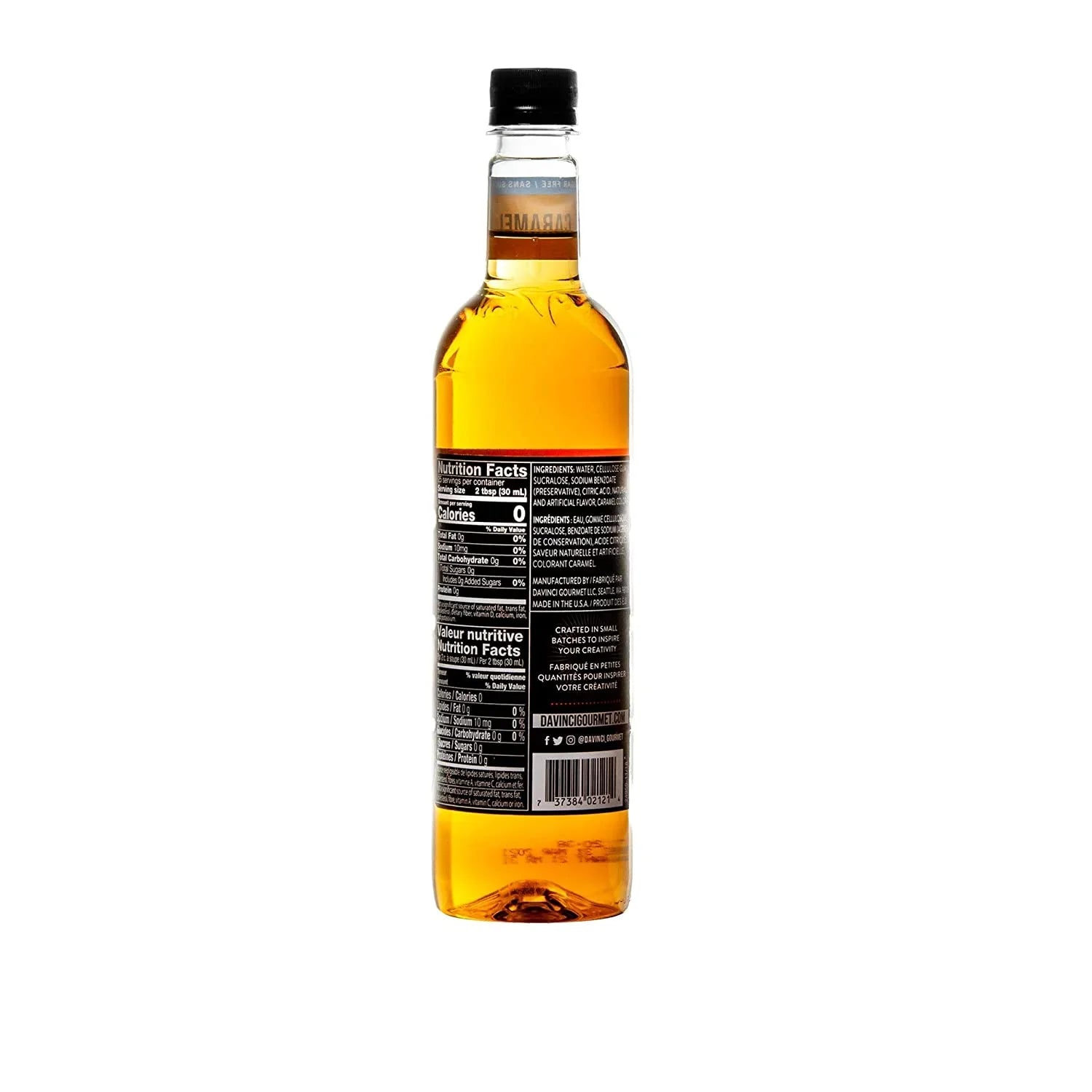 25.4 (Pack Gourmet Caramel, of Sugar-Free Coffee Ounce 4) Bottle Syrup, DaVinci