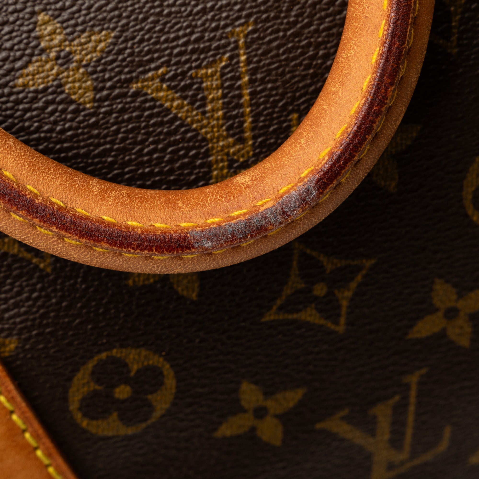 (Good) 55 WeekenderBag Brown Bag Travel Pre-Owned Monogram Keepall Louis Authenticated Canvas Vuitton Unisex