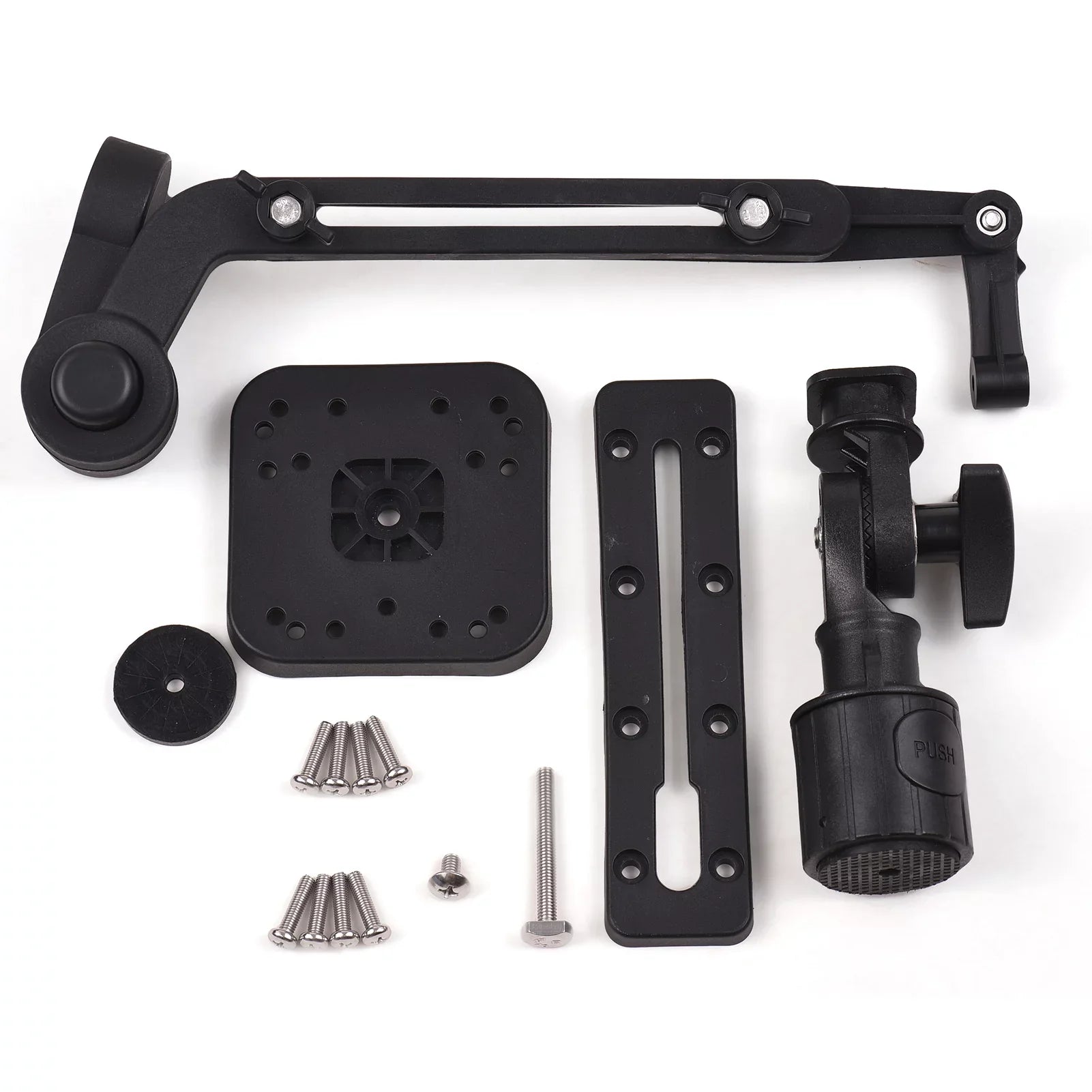 Transducer Boat Durable Finder Mounting Arm, 360 Degree Adapter, Base Tomshoo Fish Mount Swivel Kayak