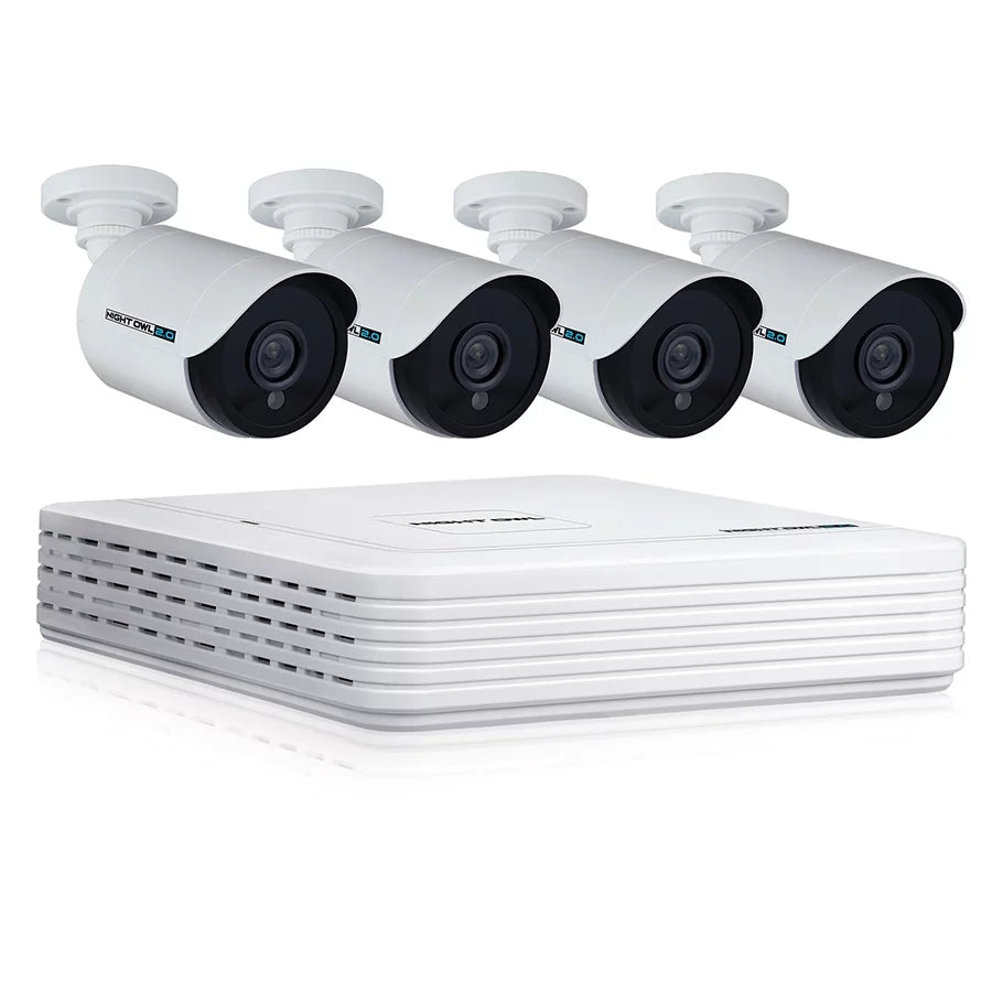 HDD 1 DVR 1080p 1080p 4 Cameras TB x 4 Channel with Night and Owl