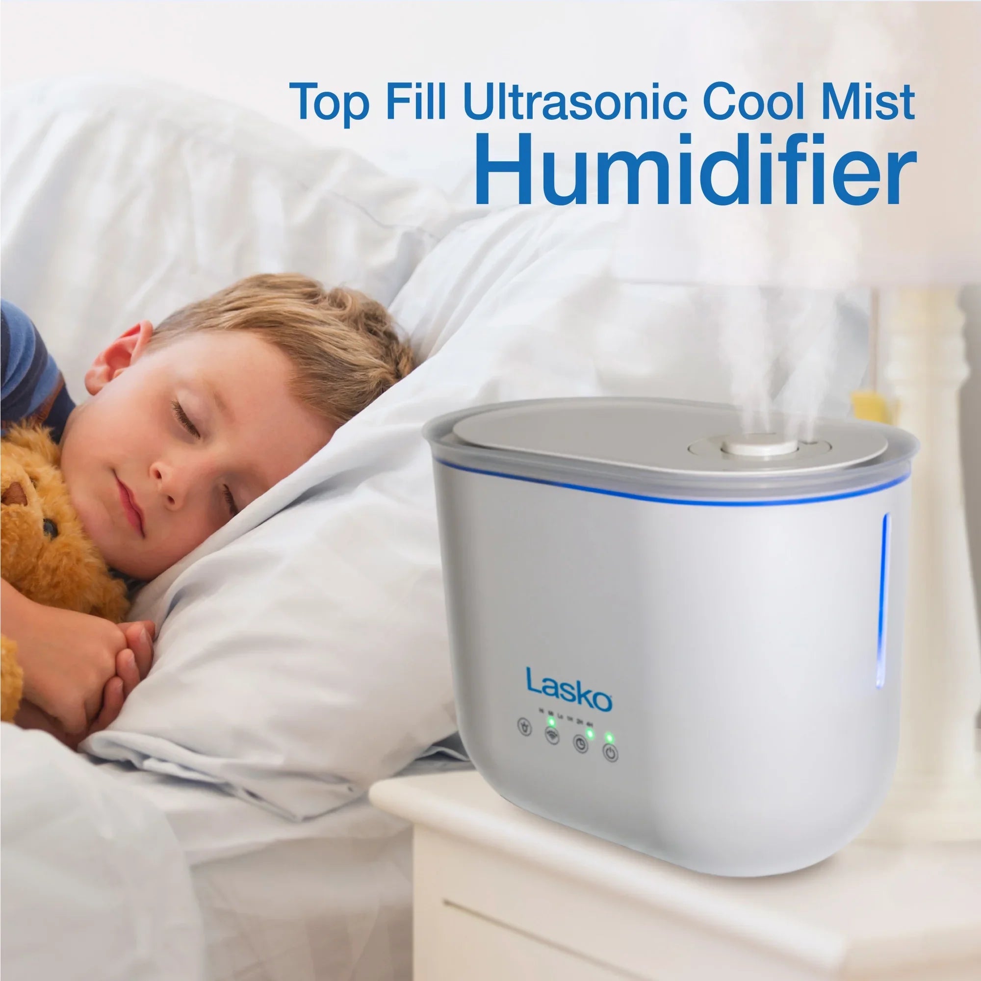 Humidifier Mist Cool with 0.92 Timer, Ultrasonic Lasko Sq. 18-Hour ft., UH250 Gallon, 370