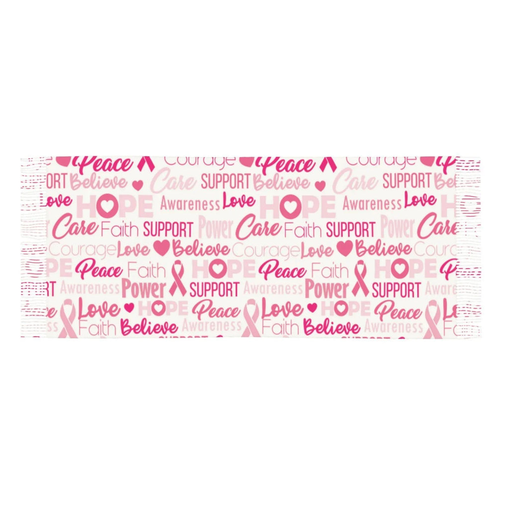 Women Warm For Cancer Wrap Elegant Print Scarves Large Winter Breast Awareness Shawl Gifts- Ribbons Scarf Bingfone Pink Art Feel Soft Cashmere