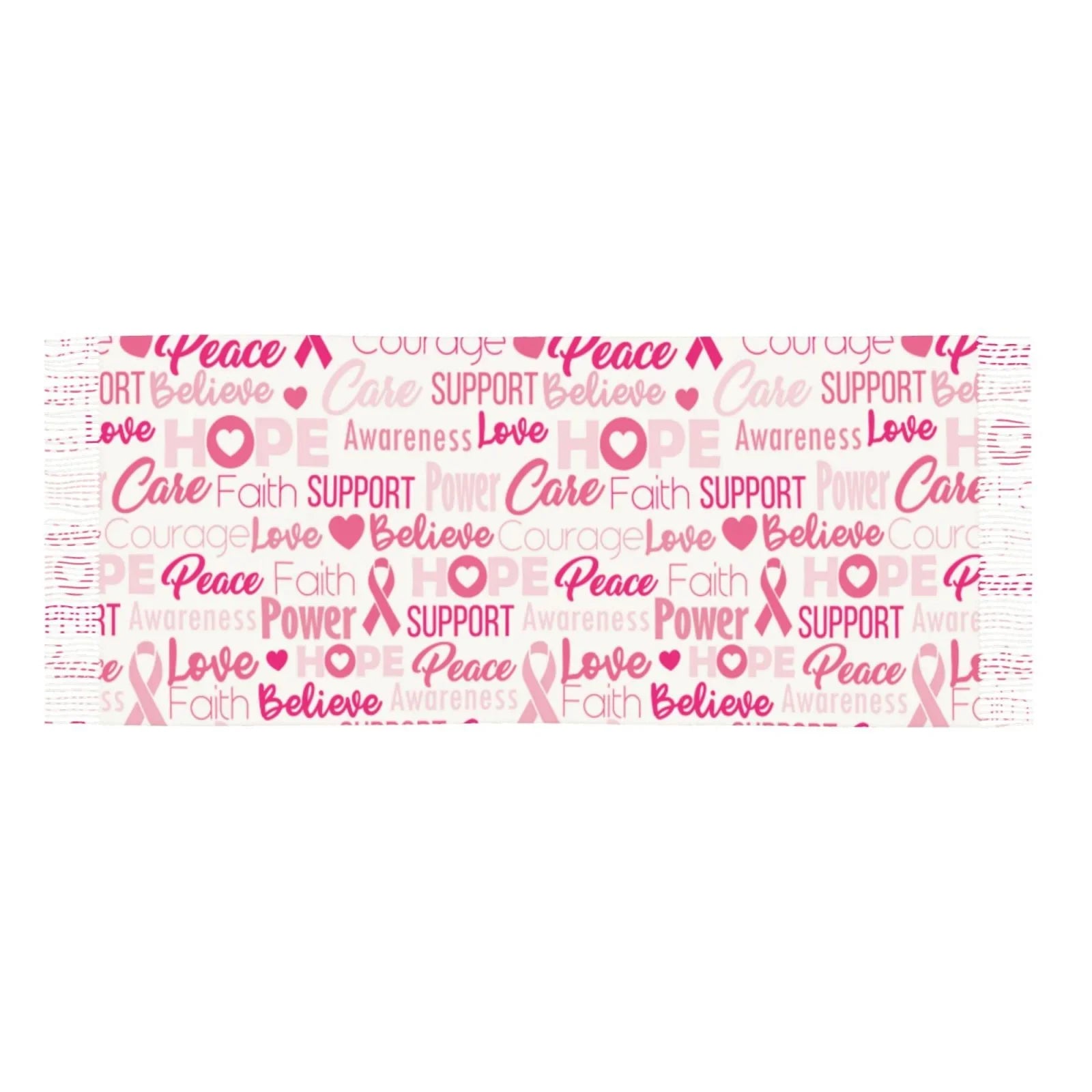 Women Warm For Cancer Wrap Elegant Print Scarves Large Winter Breast Awareness Shawl Gifts- Ribbons Scarf Bingfone Pink Art Feel Soft Cashmere