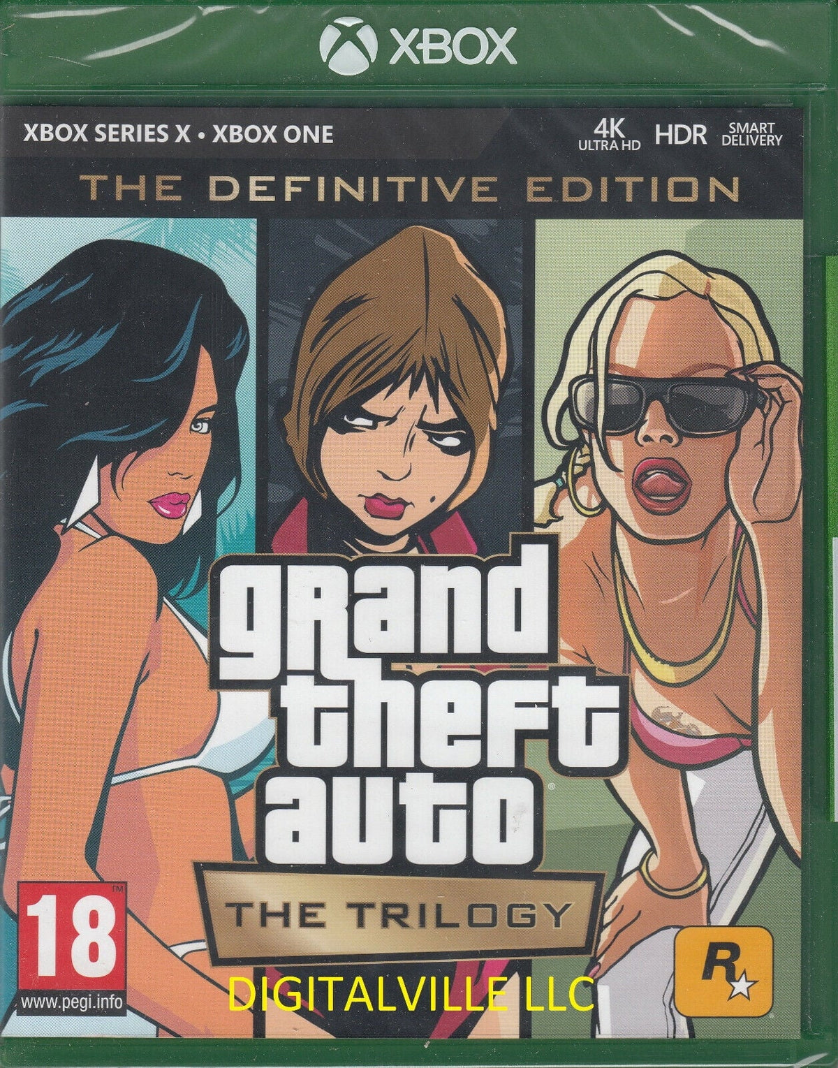 X Grand Definitive GTA Sealed Brand One Theft Xbox Auto and Trilogy Series New