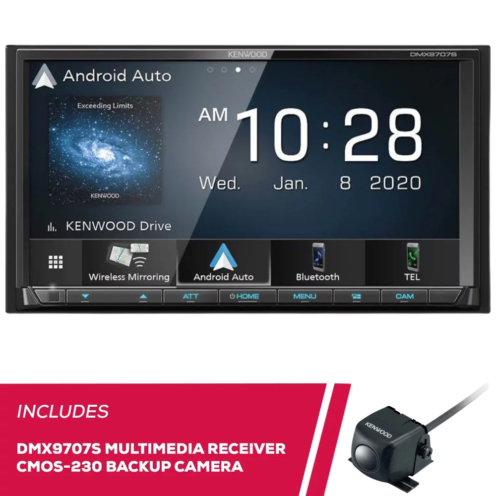 6.95" Receiver Universal Backup Kenwood CMOS-230 DMX9707S and Multimedia New Camera