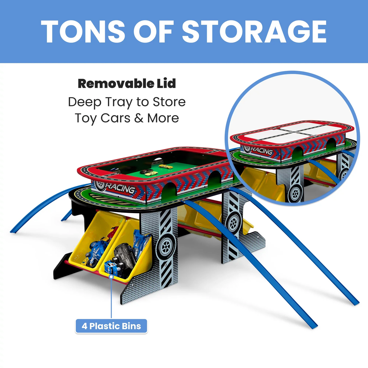 Toy Track Kids Play for Children Activity Table Delta and Race