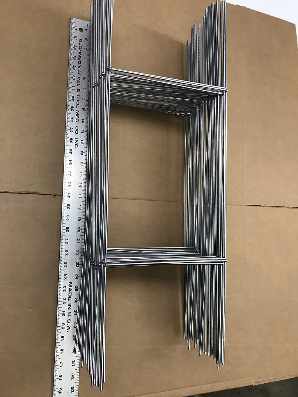 Sign 9 Gauge 5mm Signs 10'' Tall (Pkg50Stake30) Ship Corrugated Wide Signs, 50 30'' use or 4mm and with H-Frame Wire Galvanized Stake Stake x Inch Day x 30 Double Metal Same 10 Wire Holder,