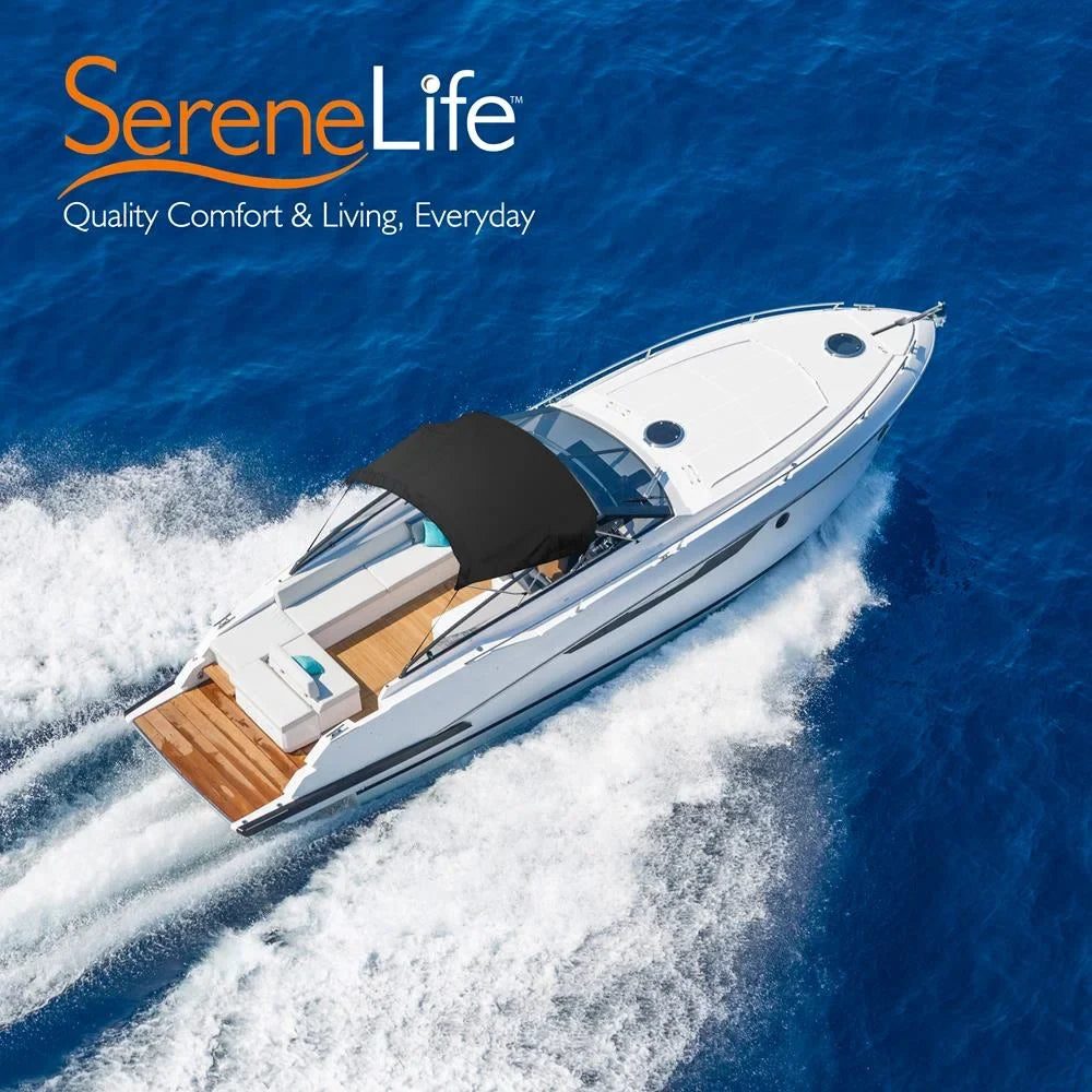 Cover Frame, Gray 3 Walled SereneLife with Boat 67-72 Bimini Top Bow Inch Double