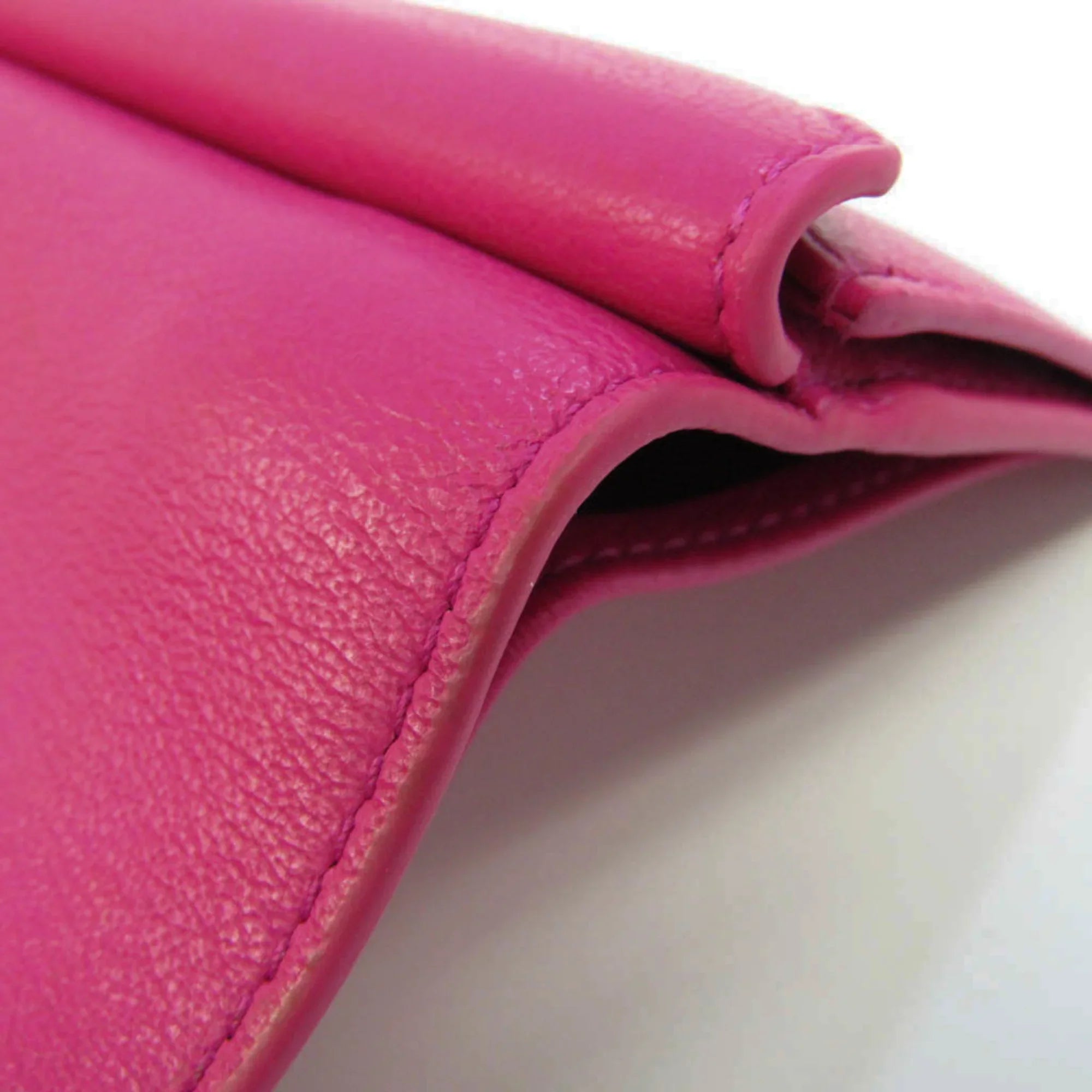 Pre-Owned Mini 391446 Paper Wallet Pink Women's (tri-fold) Balenciaga Wallet (Good) Leather