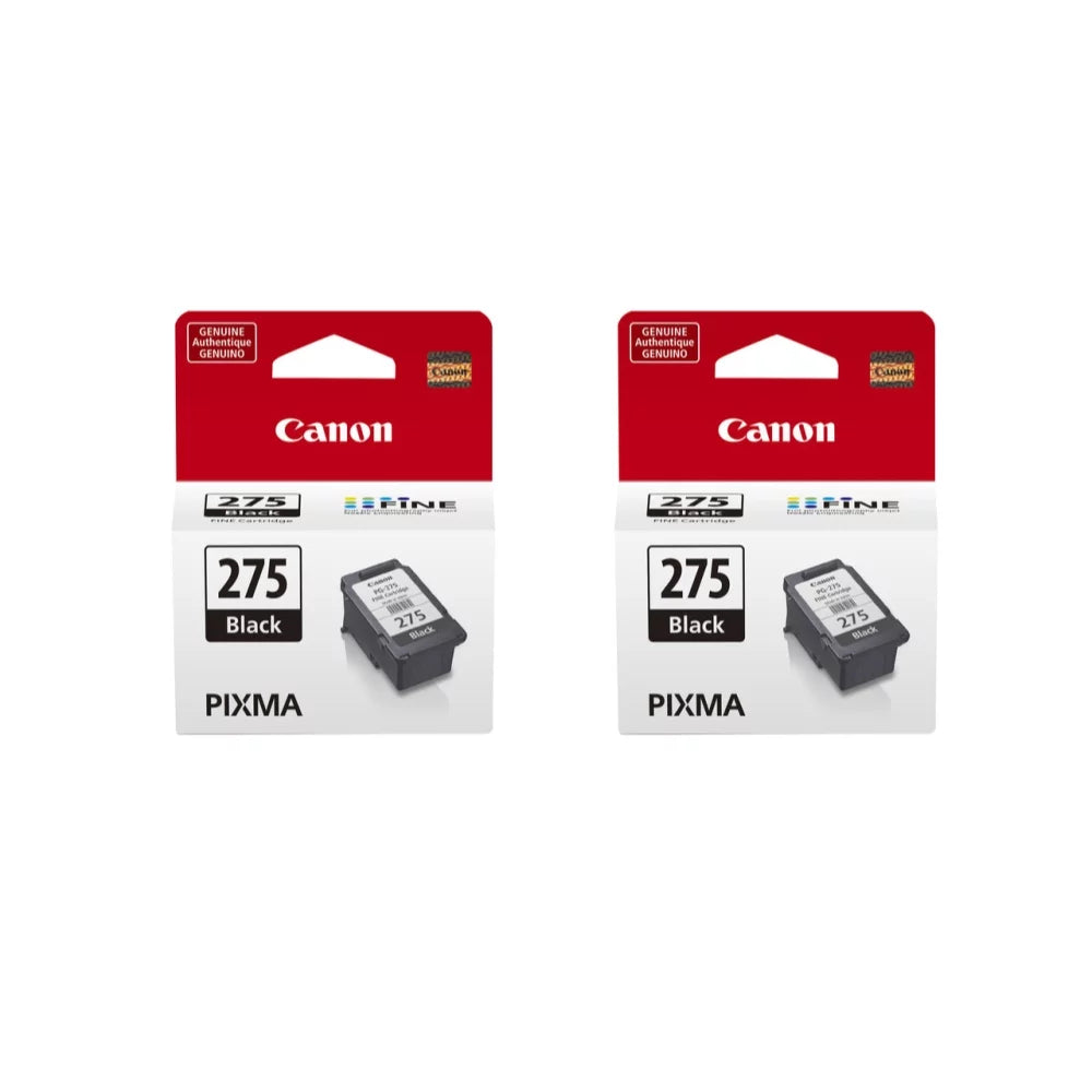 2 Genuine Cartridge, Original Black Ink Pack PG-275