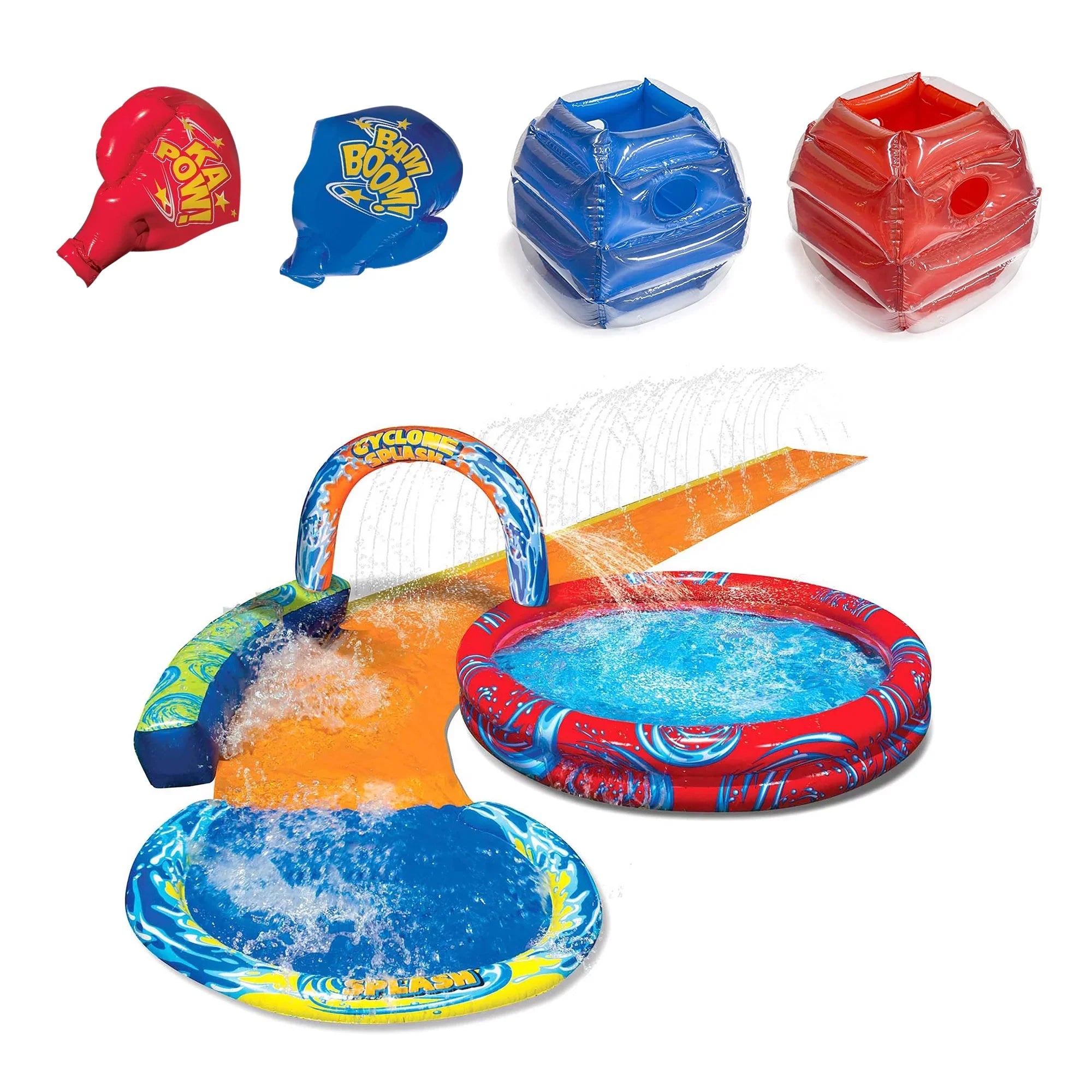 & Pool Gloves Bop Cyclone Battle Splash Banzai Bumpers Inflatable and Pack