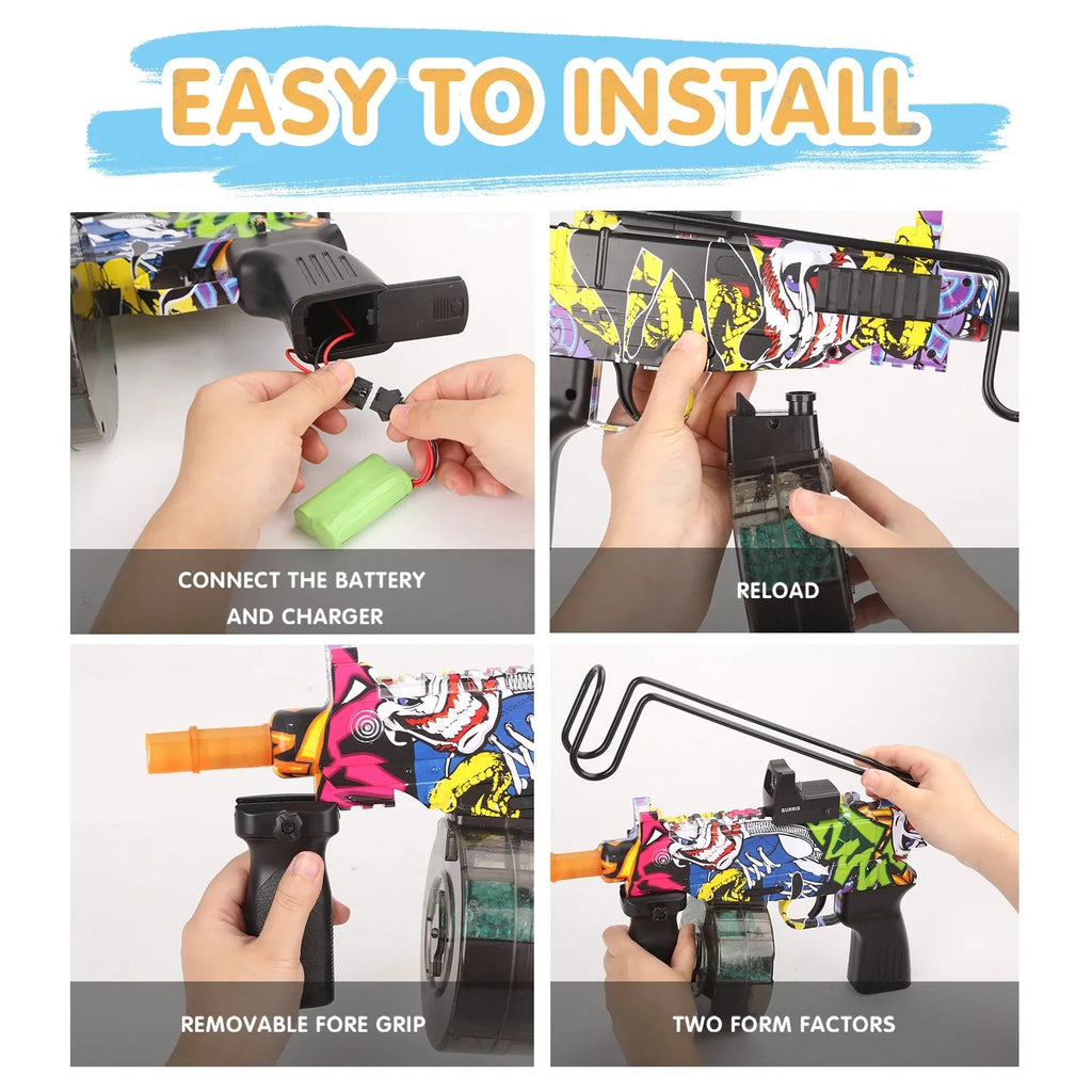 Out Games Door Automatic Kids&Adult Blaster Gun for Ball Splatter , 15,000 with Backyard Balls Water Toys Activity Yimore 12+ Beads Gel for Ages
