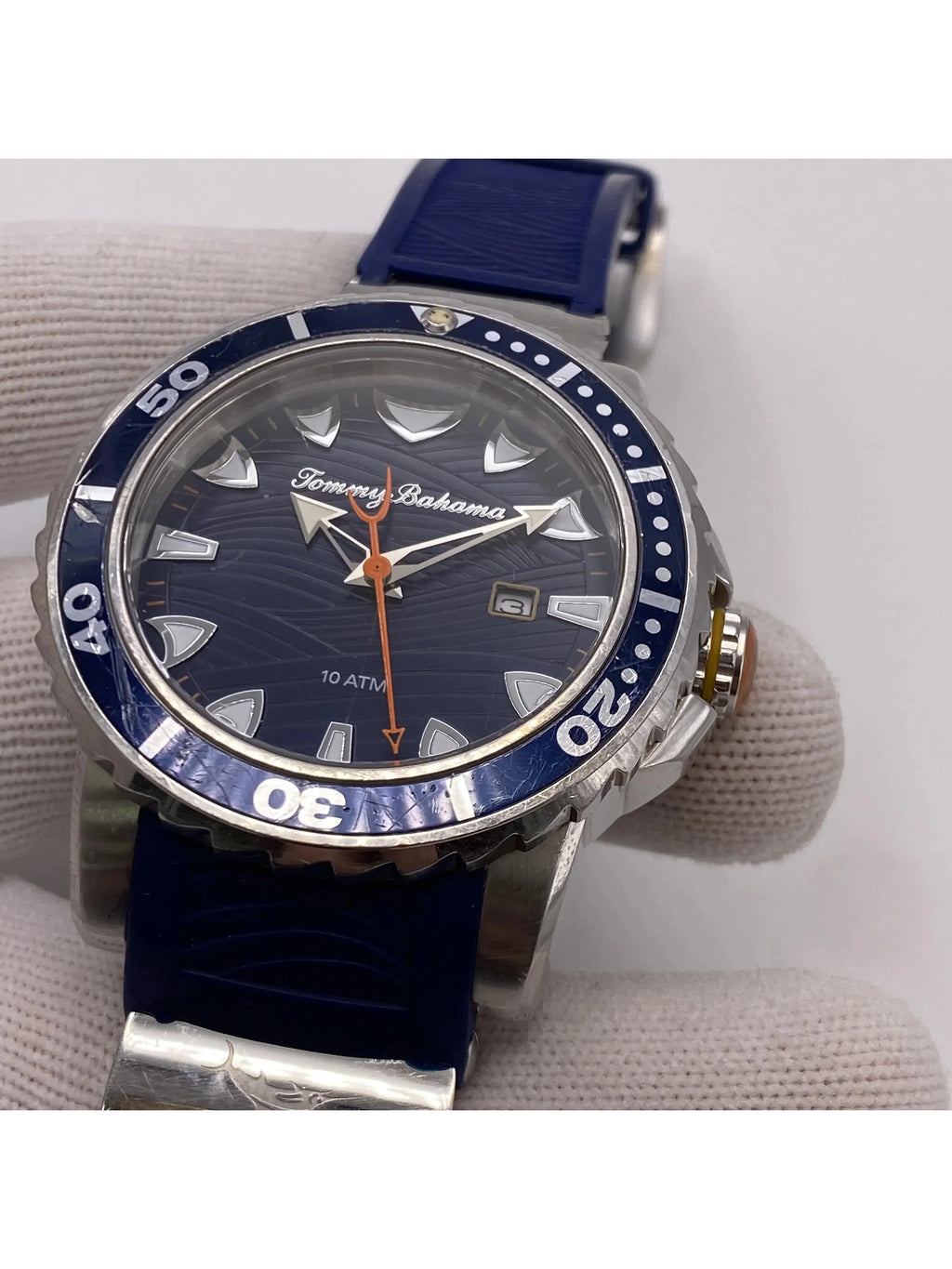 Tommy Bahama Steel TB00101-01 Pre-owned Watch (Good) Quartz Mens