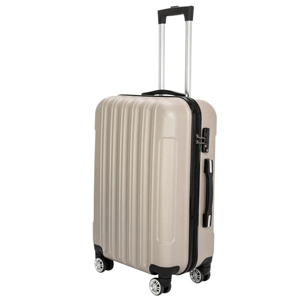 Piece Set Lock 3 Suitcase(20/24/28), Luggage on Carry Wheels Champagne Luggage Capri Spinner