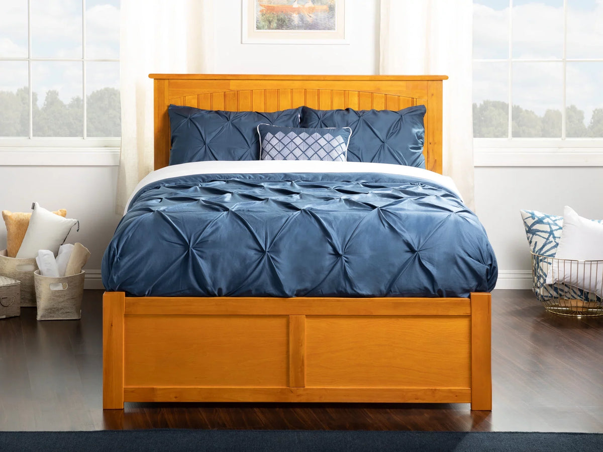 in Bed Size Nantucket Caramel Full Panel and Trundle Size AFI Footboard with Platform Full Latte