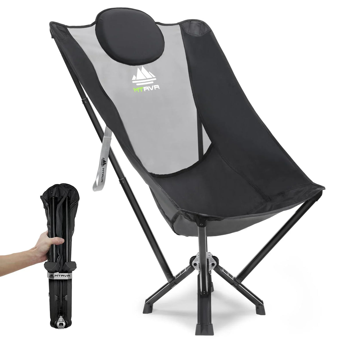 Adults, Sports, Folding Chairs Camping High Picnic, Lounge Camp Travel, Lawn, Portable for 60 Chair MTRVR Size Back Beach, Foldable Chairs, Heavy-Duty, Oversize,Supports Compact Outdoor Plus for Chair