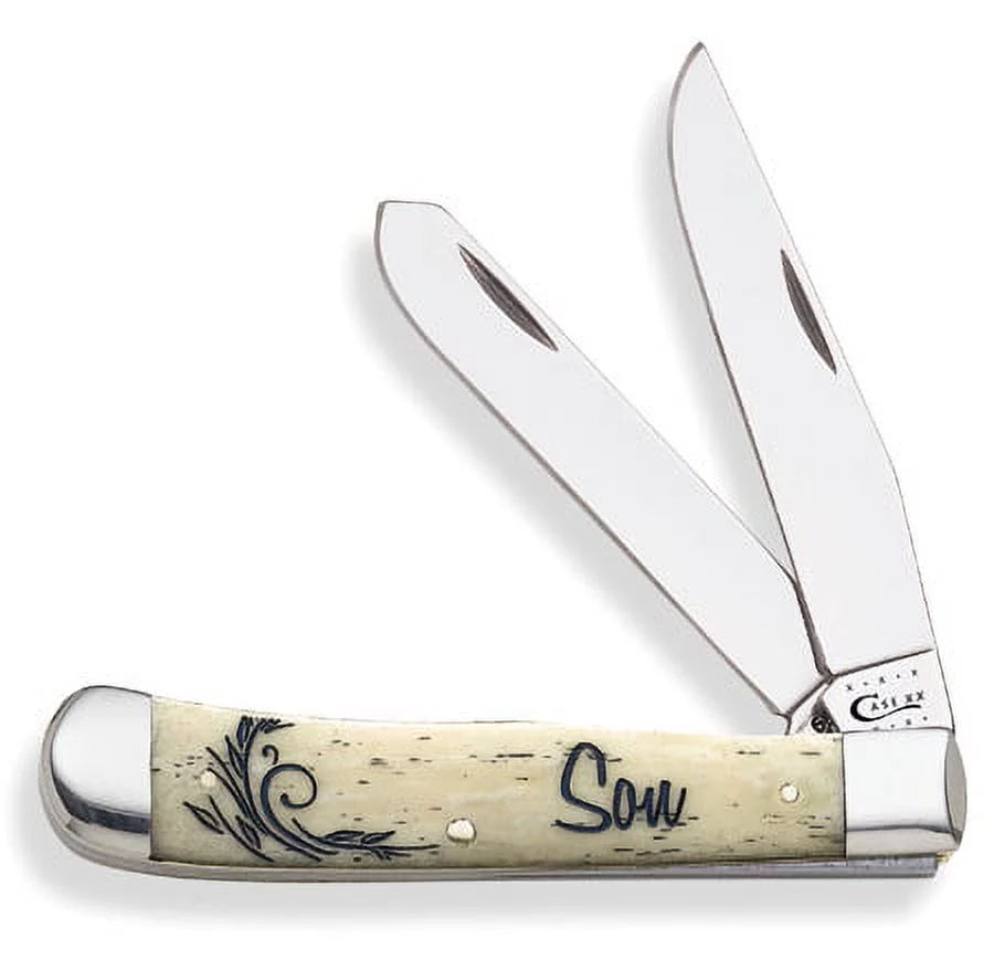 Knife SMOOTH NATURAL WR TRAPPER-SON(6254 Pocket BONE 7948 Case SS) XX