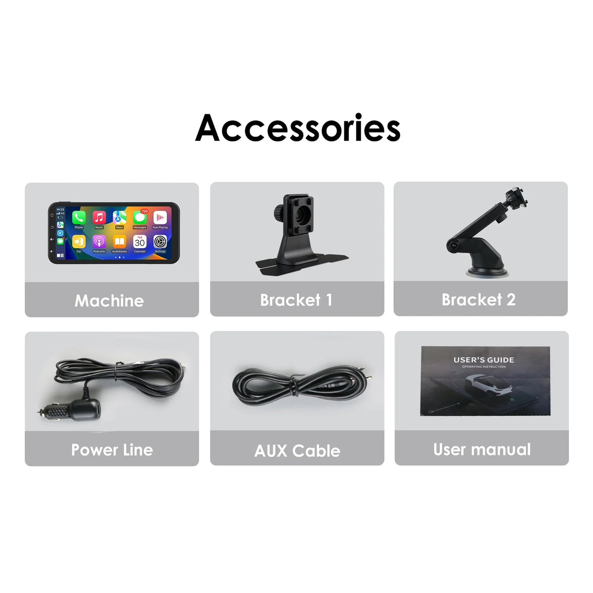 Android With Apple Auto Ossuret Adjustable GPS Camera Receiver Wireless Audio 360° Support Backup Touchscreen Carplay Bluetooth Car Stereo Navigation 6.25" Radio