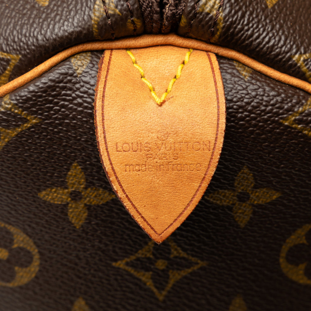 (Good) 55 WeekenderBag Brown Bag Travel Pre-Owned Monogram Keepall Louis Authenticated Canvas Vuitton Unisex