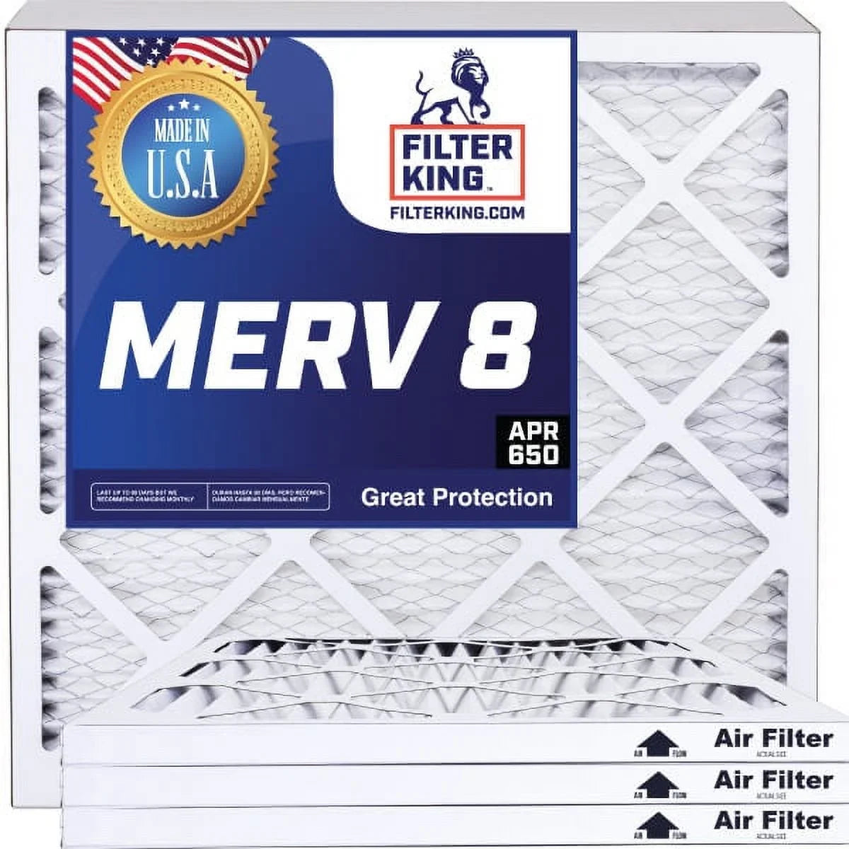 Furnace | A/C Actual 38x13.5x1a 8 Pleated Filter 4-PACK Filters Air | Size: 38 .75" | Filter 13.5 King USA | x IN MERV MADE HVAC x