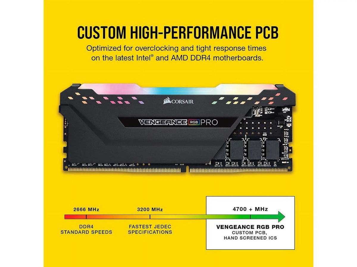 3200MHz Vengeance (2x8GB) - DDR4 LED Memory C16 Corsair Desktop PRO 16GB Black RGB