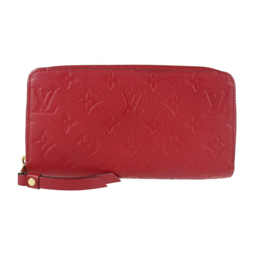Pre-Owned Monogram VUITTON Zippy Zip Louis Long Implant Round LOUIS (Good) Cerise M60737 Zipper Wallet Vuitton Around