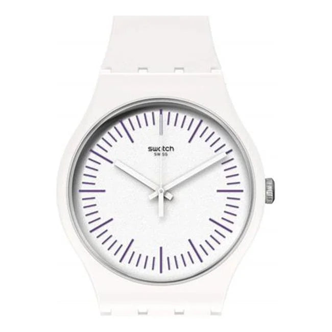 White for mm White 41 Monthly Watch Womens, & Purple Drops