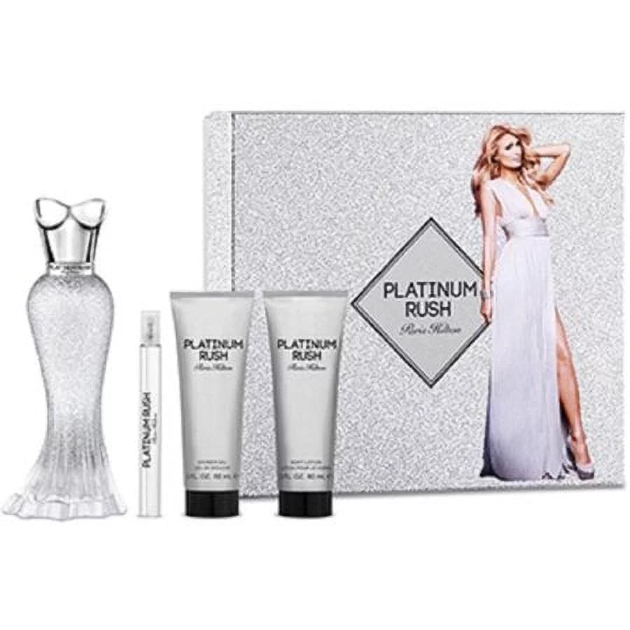 Women's Rush Hilton Parfum Paris oz De Piece 3.4 4 Set Eau Platinum