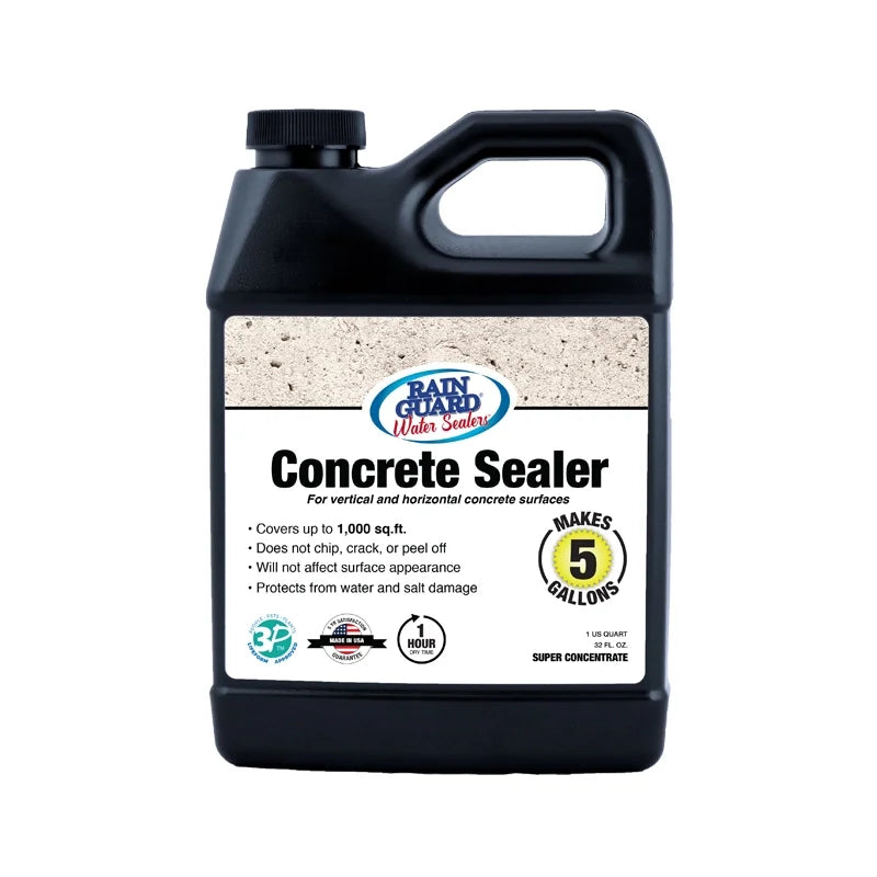 Concrete Concentrate Guard Invisible Water Interior Clear 1000 Concrete - up - 5 Sealers to Sealer SP-4003 Water Makes Rain Exterior oz Sq. Repellent Gallons, or Ft, Covers for 32 Super